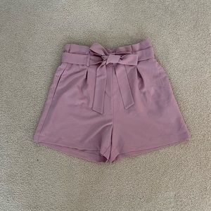 Mauve Paperbag shorts